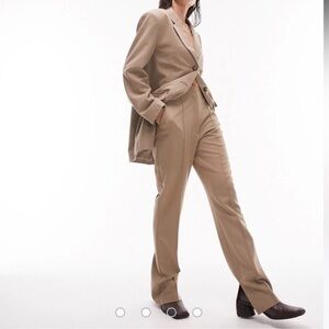 NWT- Topshop Split Hem Straight Leg Pants, size 10